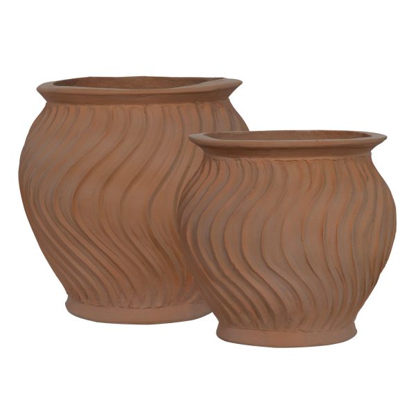 Fibreglass Wavy Pattern Planter Skimma